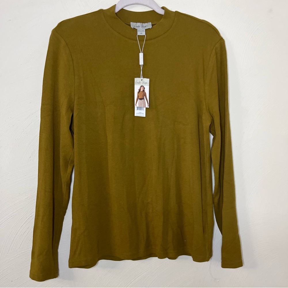 Olive Green Long Sleeve‎ Top